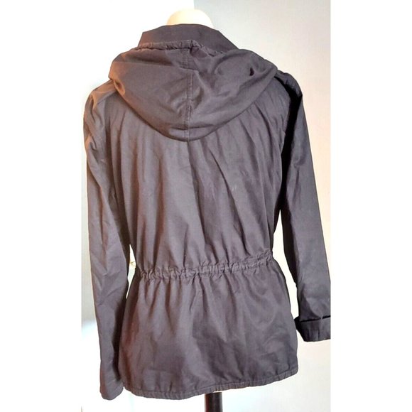 Womens Michael Kors Anorak Lightweight Anorak Parka Jacket Hooded Black Size M - Picture 5 of 9